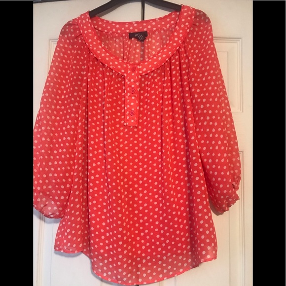 AGB Scoop Neck Polka Dot Cami & Sheer top size Medium - Picture 12 of 12